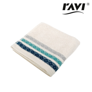 Ręcznik kąpielowy TANGER 50x90cm kremowo-niebieski RAVI